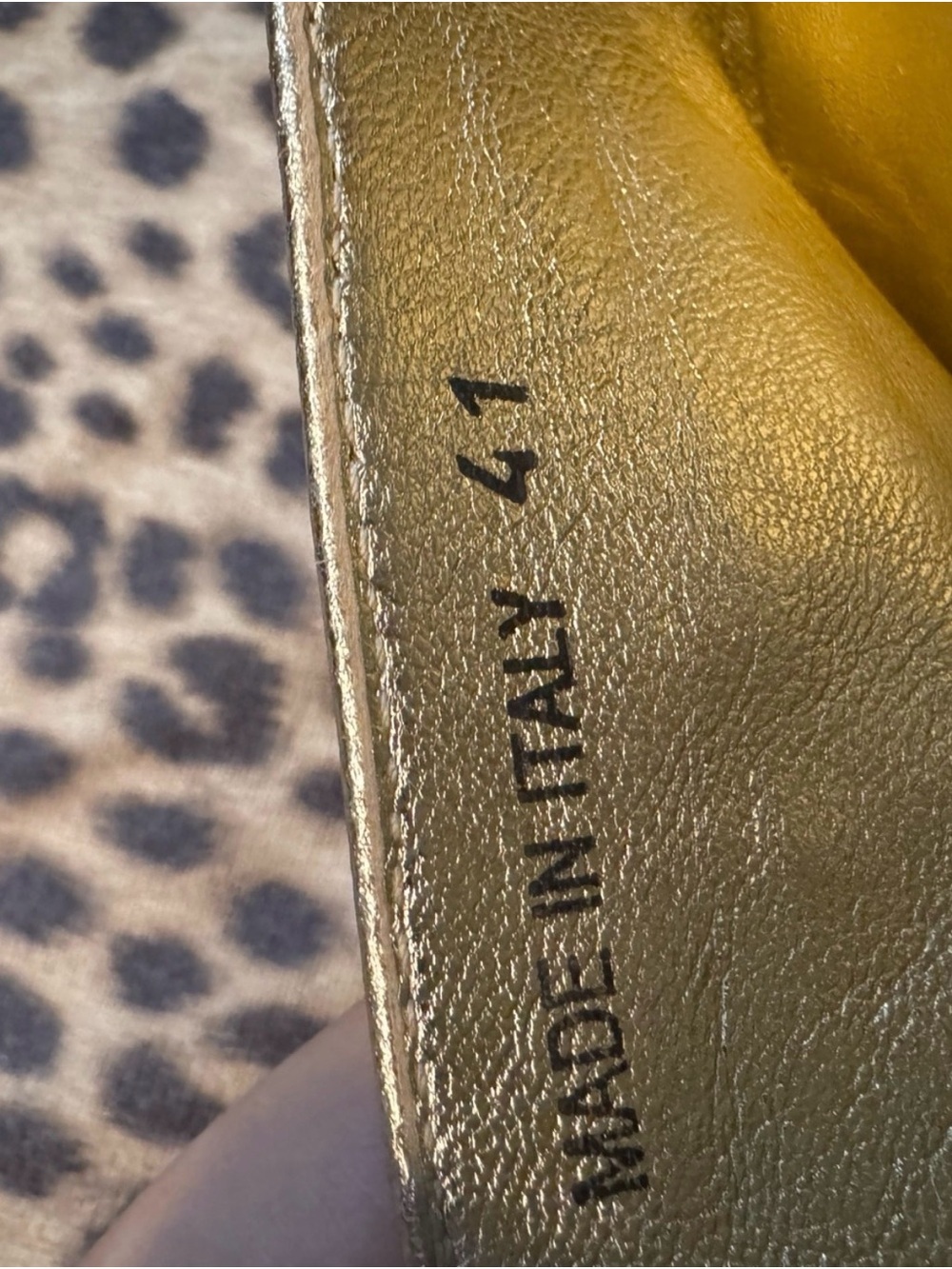 Prada Slide Sandals in Gold and Cream - Picture 5 of 9